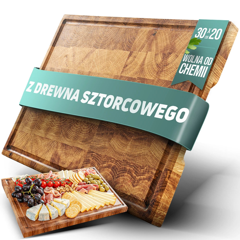 Dębowa deska do krojenia Premium 30x20x4 cm