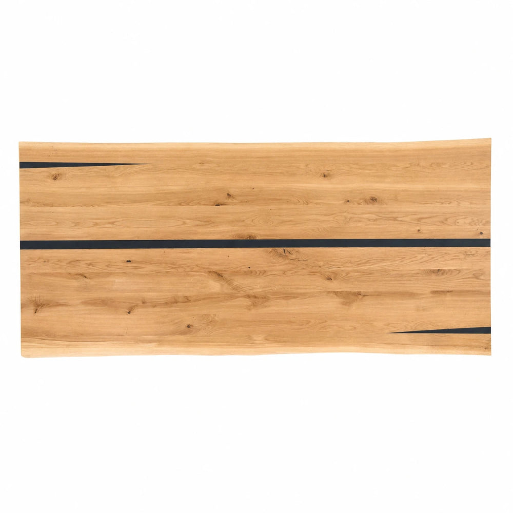 Masa din stejar cu rasina – model rustic pentru 14 persoane - 280x100x4cm