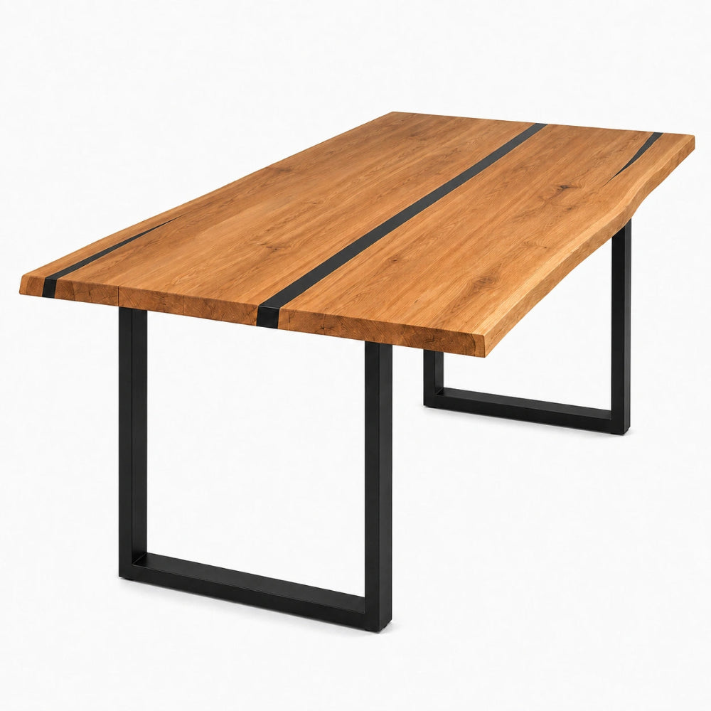 Stół z litego dębu rustykalny 300×100 cm – Stół do jadalni dla 14 osób | Reelken