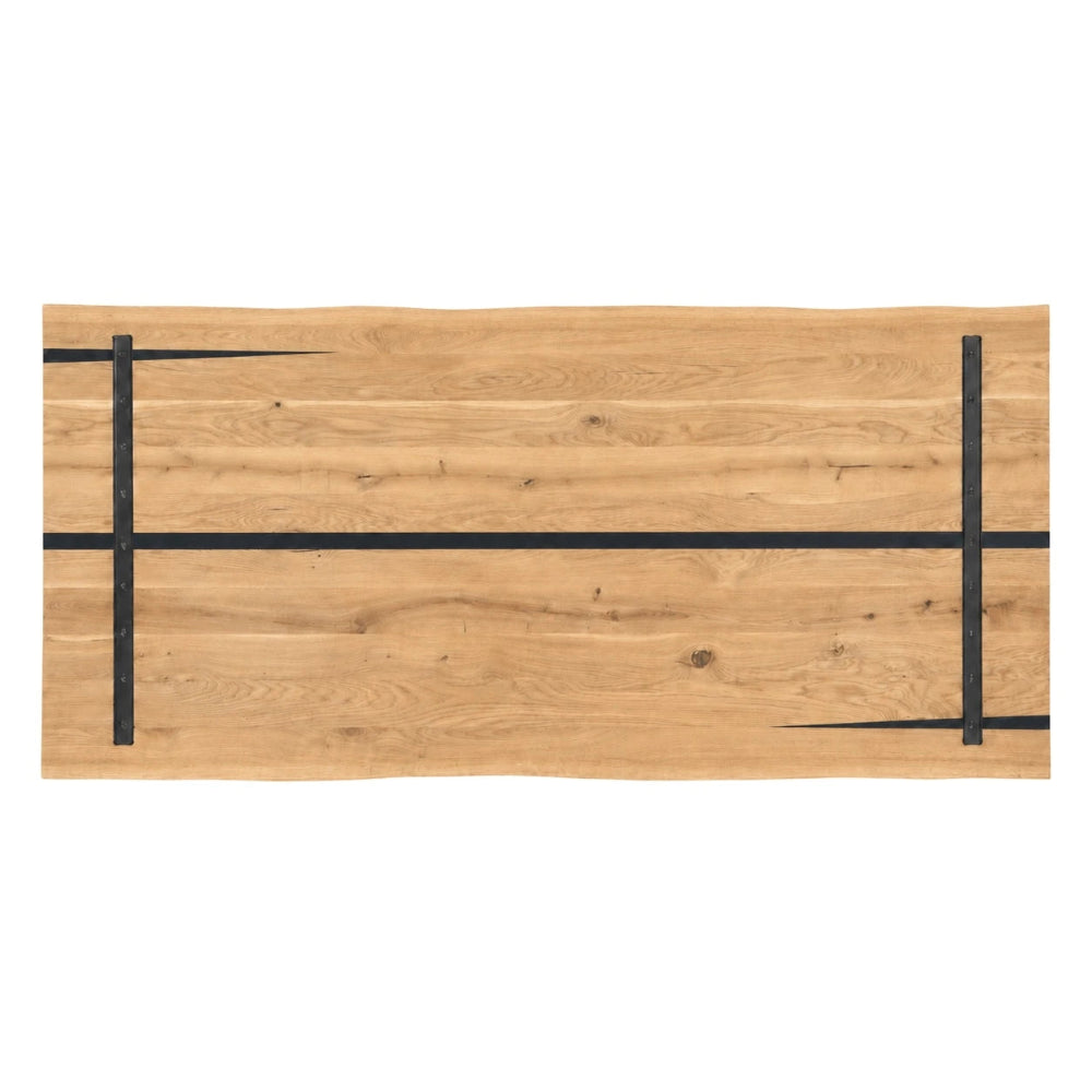 Masa din stejar cu rasina – model rustic pentru 14 persoane - 280x100x4cm