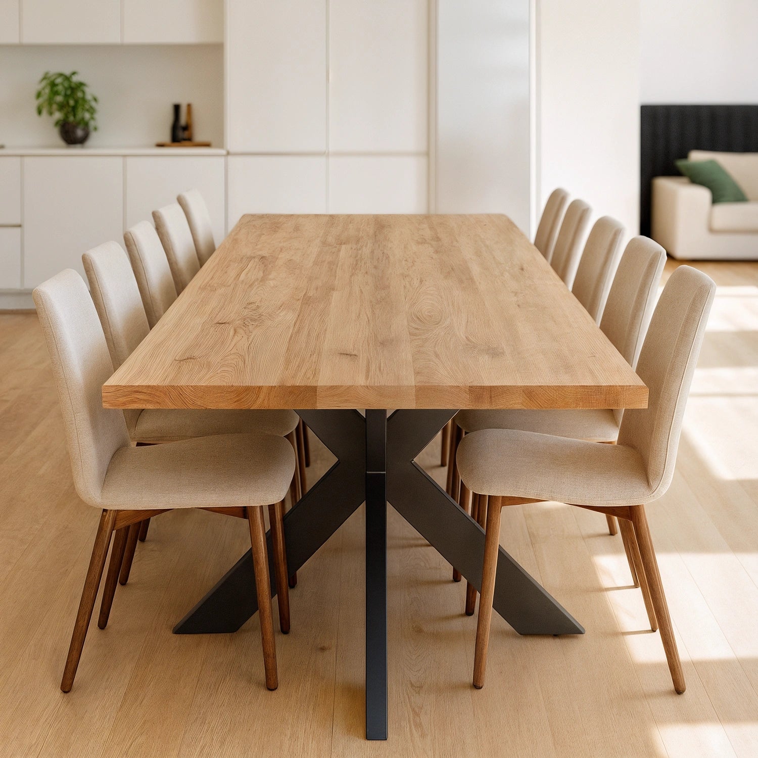 Masa din stejar model clasic - 10 persoane -220x100x4cm