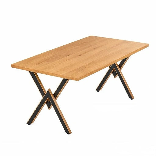 Stół drewniany z litego dębu 120×70 cm – Klasyczny stół do jadalni dla 4 osób | Reelken