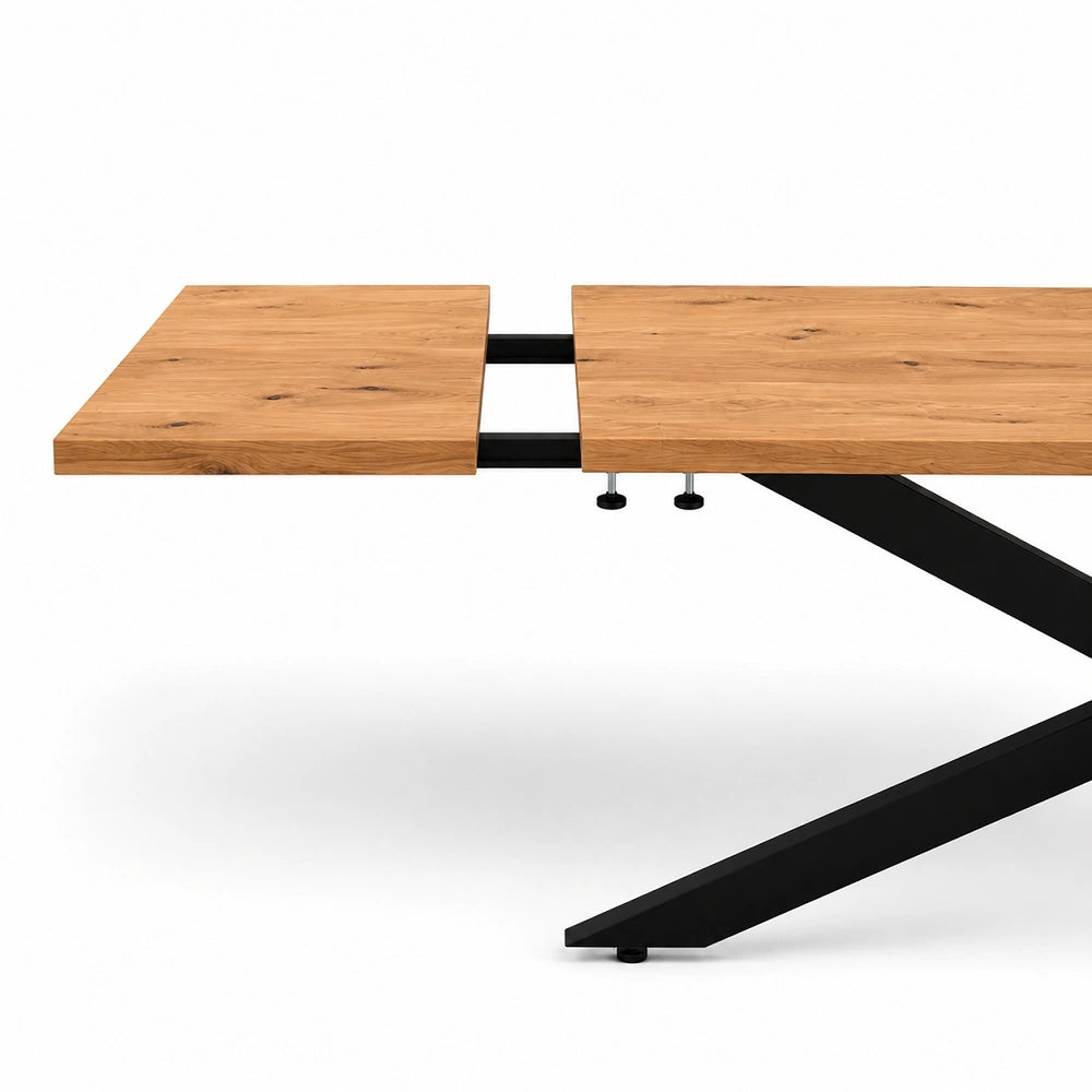 Dębowy stół rozkładany 160x80x4 cm do 240 cm – Klasyczny Monolit Premium