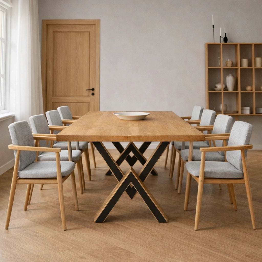 Masa din stejar model clasic - 8 persoane -200x100x4cm