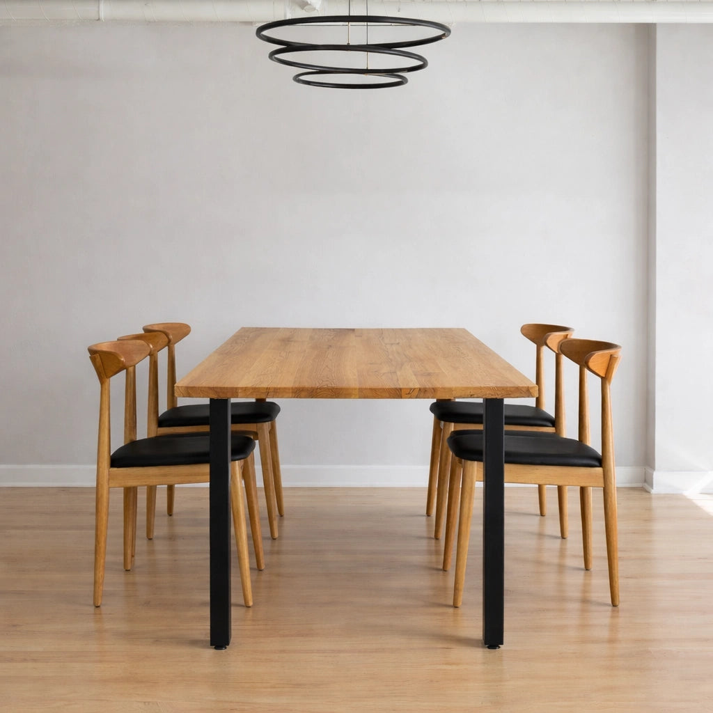 Stół drewniany z litego dębu 120×70 cm – Klasyczny stół do jadalni dla 4 osób | Reelken