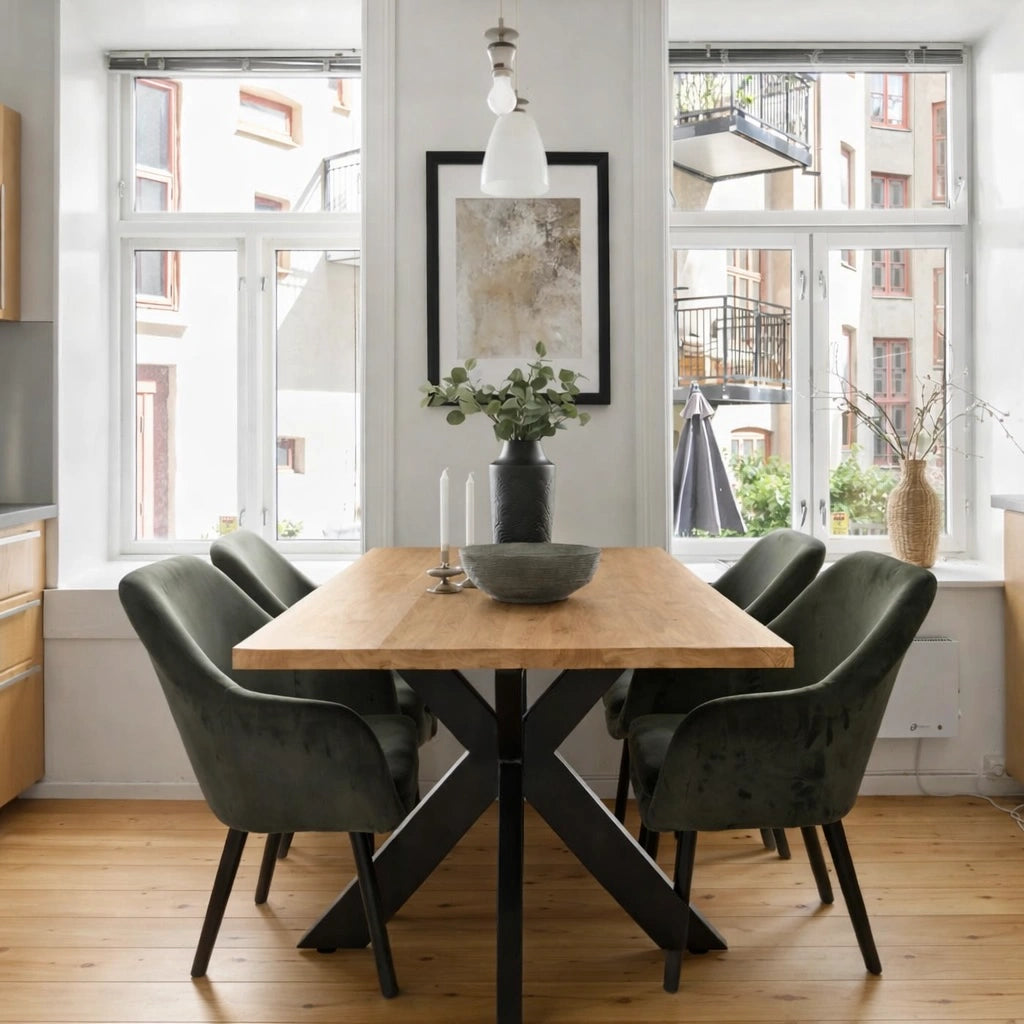 Stół drewniany z litego dębu 120×70 cm – Klasyczny stół do jadalni dla 4 osób | Reelken