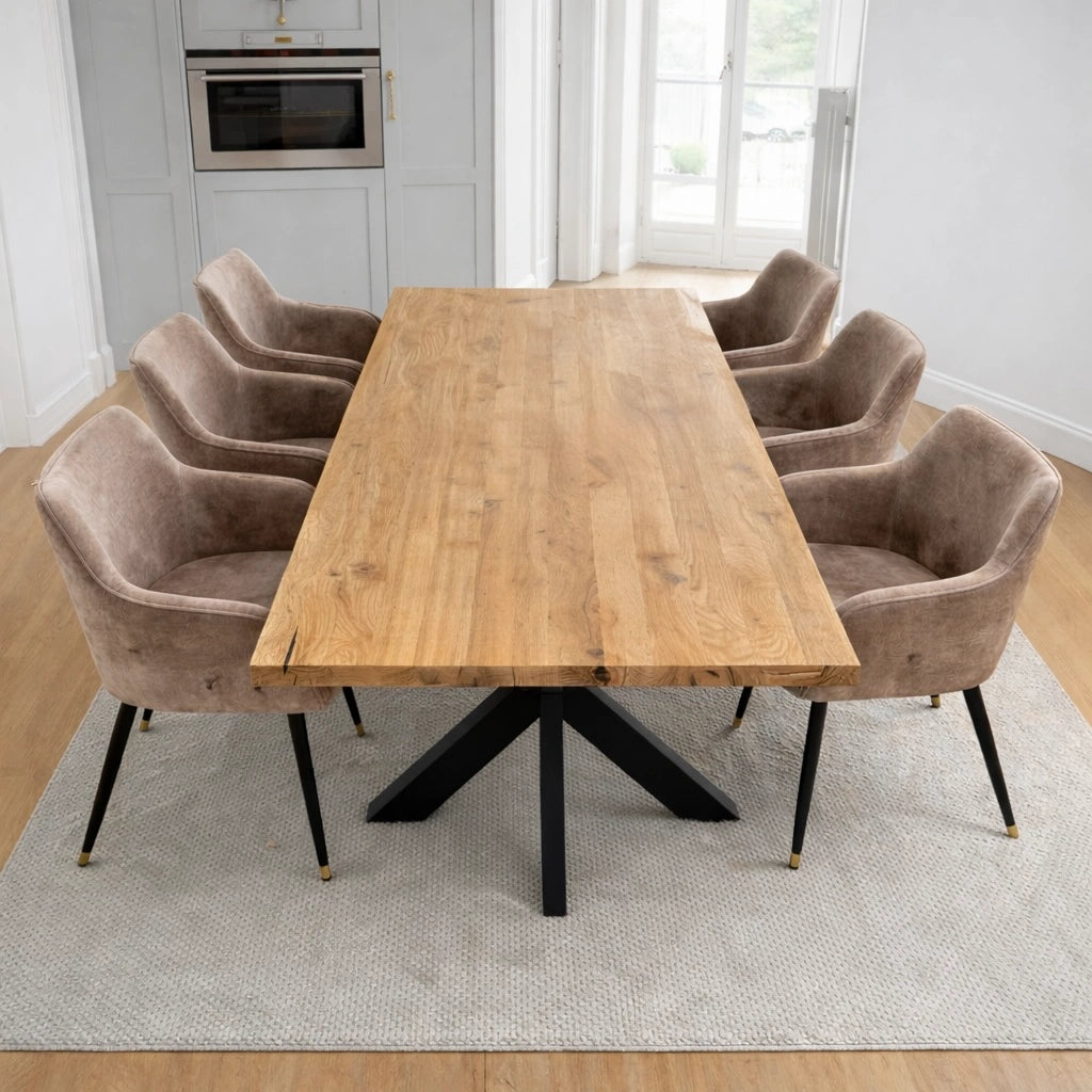 Masa din stejar model clasic - 6 persoane -160x80x4cm