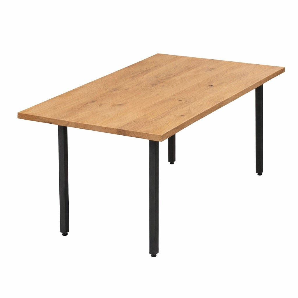 Stół drewniany z litego dębu 120×70 cm – Klasyczny stół do jadalni dla 4 osób | Reelken