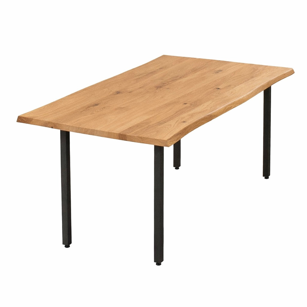 Stół drewniany z litego dębu 180×85 cm – Stół do jadalni dla 6 osób | Reelken