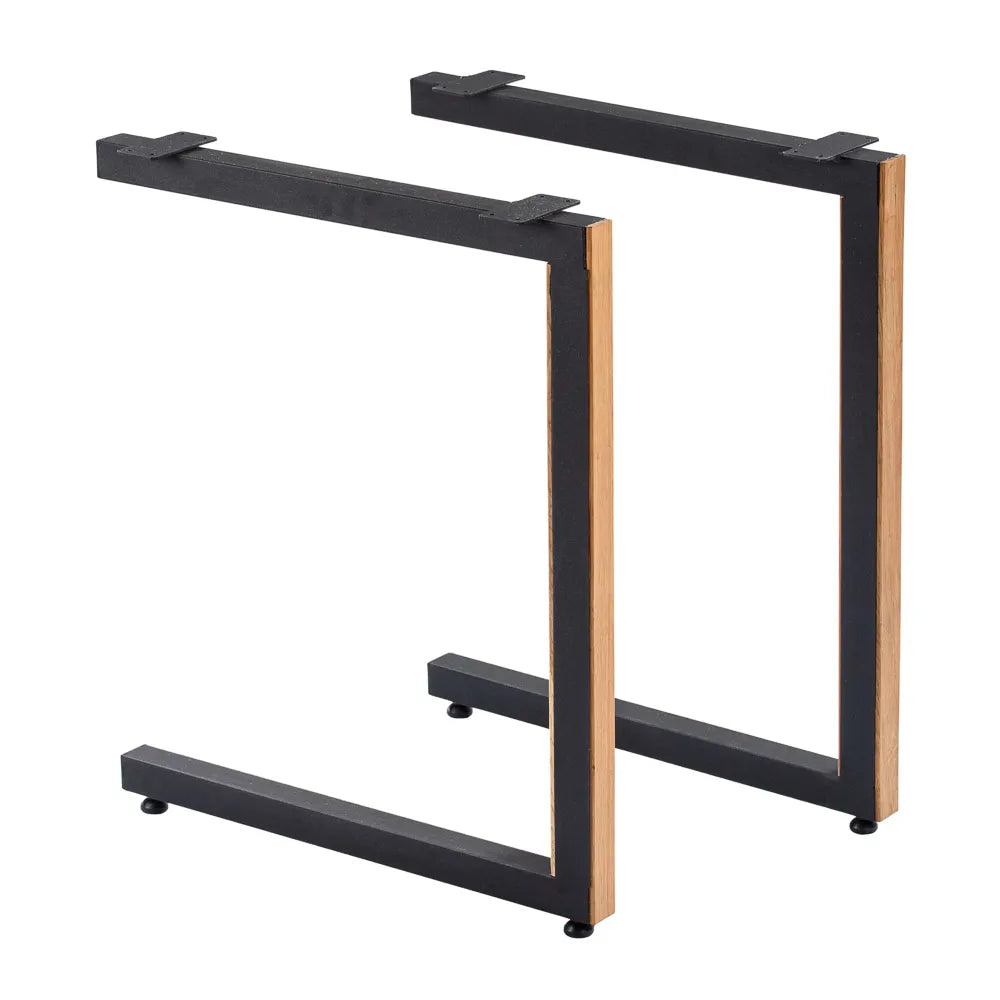 Picioare de Masa Metalice cu Lemn de Stejar - L