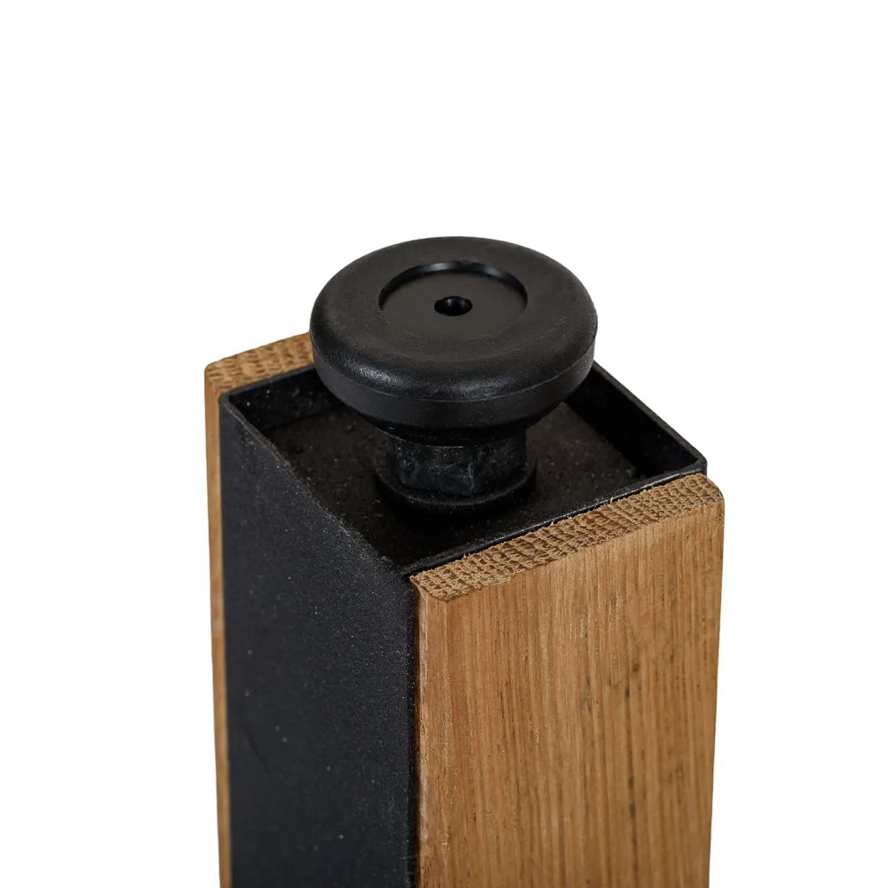 Picioare de Masa Metalice cu Lemn de Stejar - P