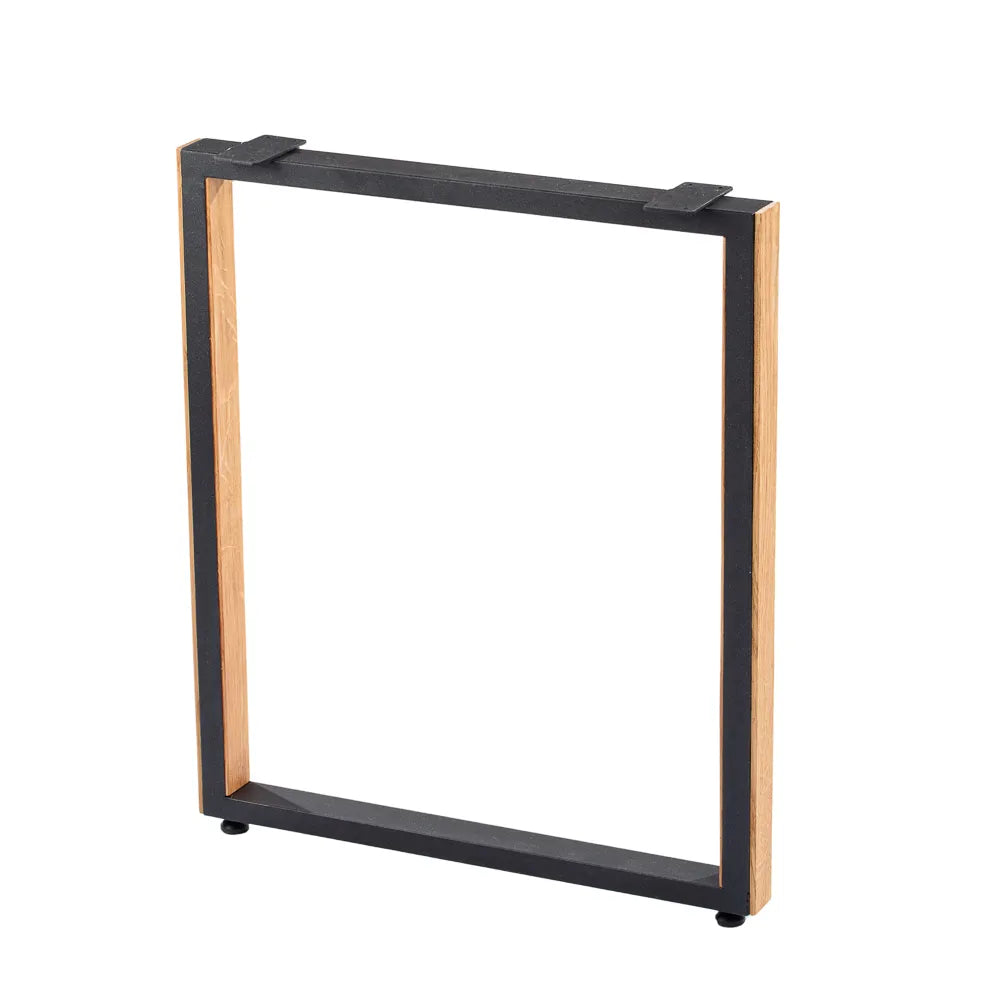 Picioare de Masa Metalice cu Lemn de Stejar - U