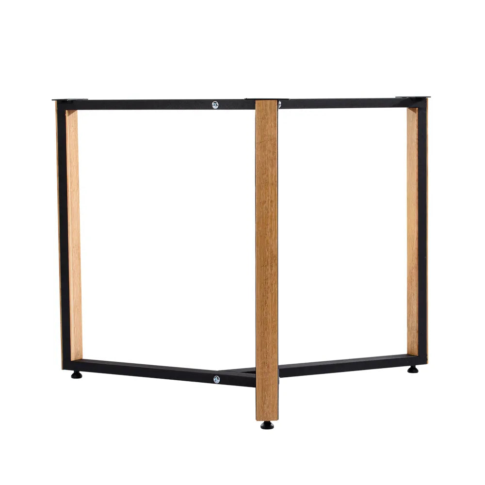 Picioare de Masa Metalice cu Lemn de Stejar - W