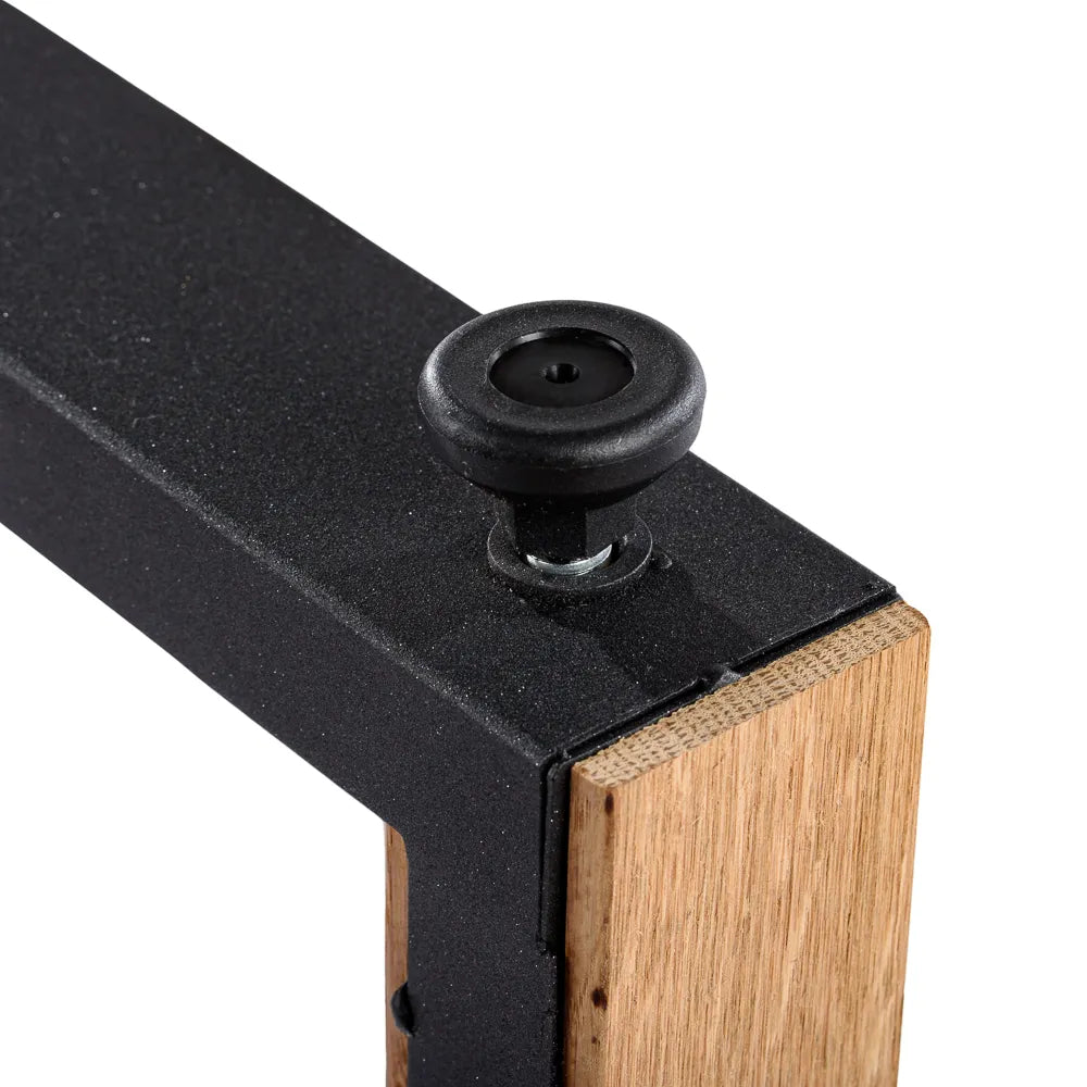 Picioare de Masa Metalice cu Lemn de Stejar - W