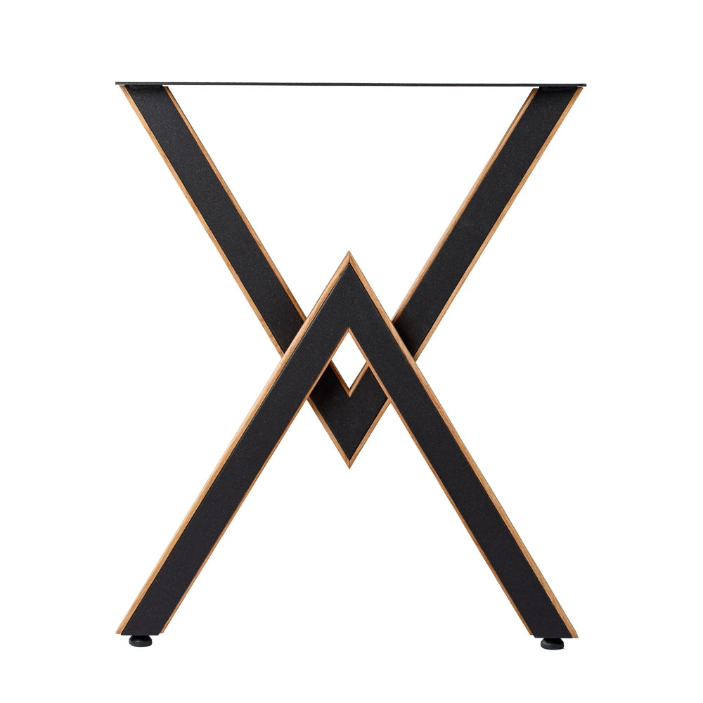 Picioare de Masa Metalice cu Lemn de Stejar - A3