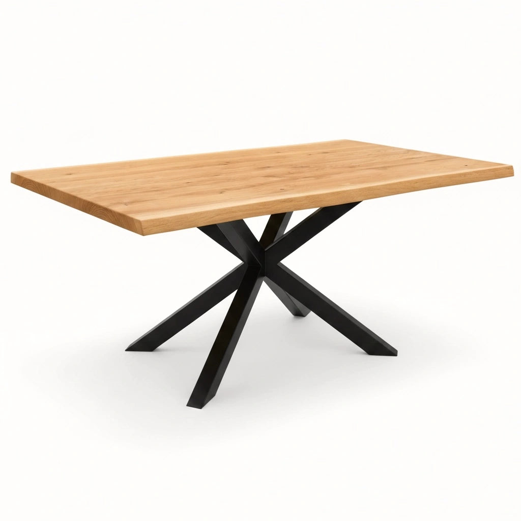 Stół rustykalny z litego dębu 180×85 cm – Stół do jadalni dla 6 osób | Reelken