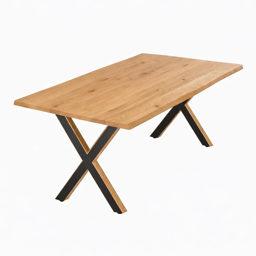 Stół rustykalny z litego dębu 180×85 cm – Stół do jadalni dla 6 osób | Reelken