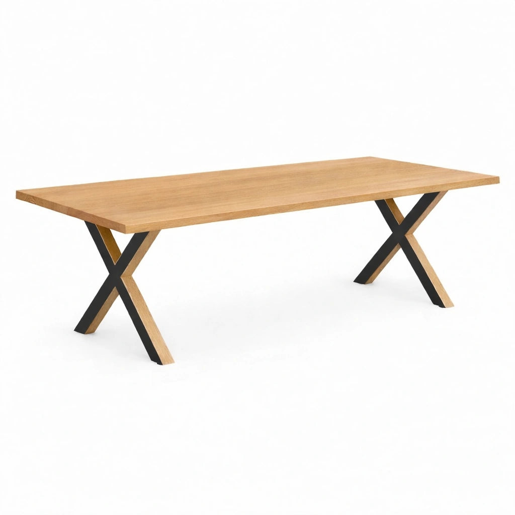 Stół drewniany z litego dębu 280×100 cm – Klasyczny stół do jadalni dla 14 osób | Reelken