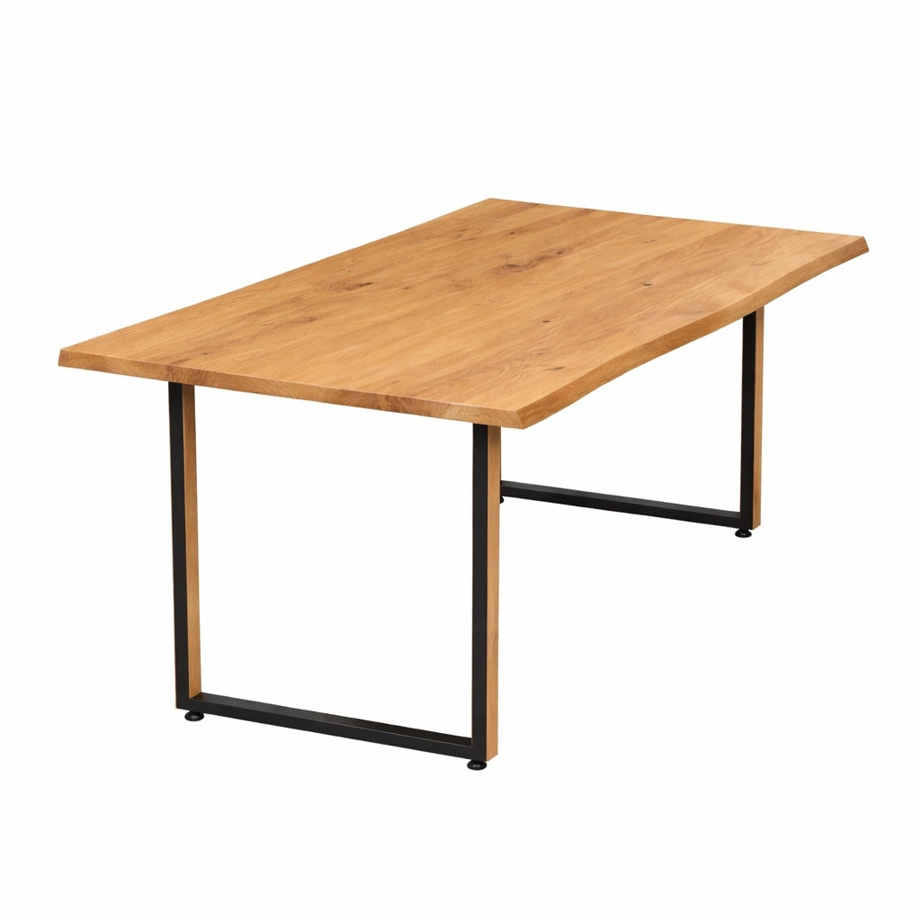 Stół rustykalny z litego dębu 180×85 cm – Stół do jadalni dla 6 osób | Reelken