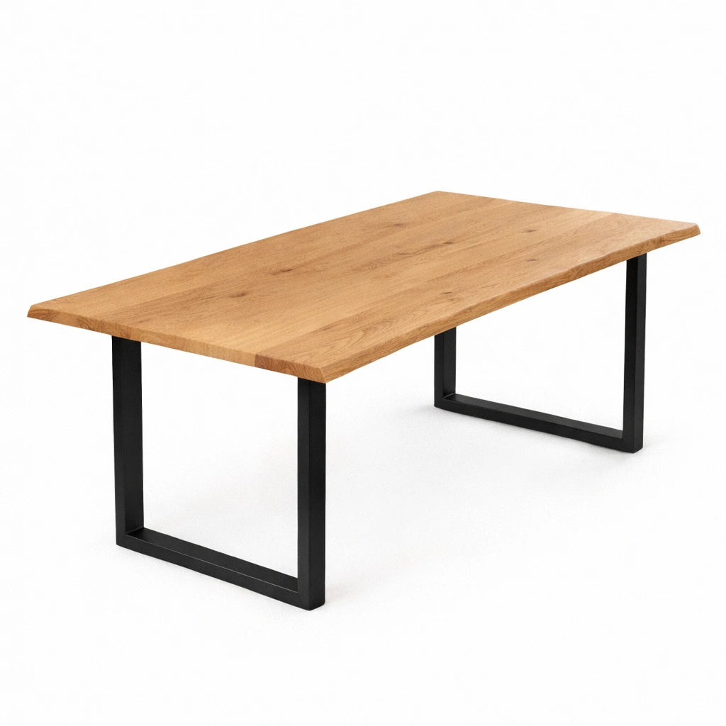 Stół rustykalny z litego dębu 180×85 cm – Stół do jadalni dla 6 osób | Reelken