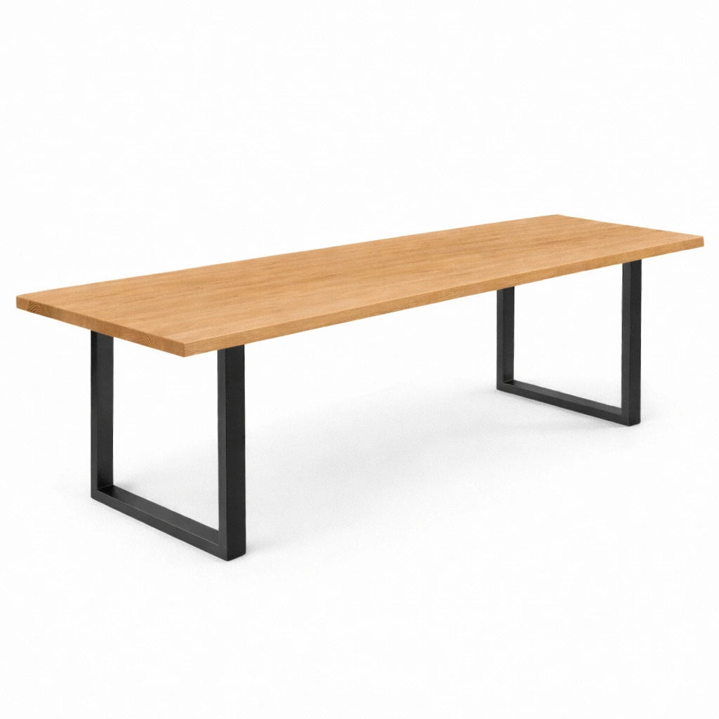 Stół drewniany z litego dębu 280×100 cm – Klasyczny stół do jadalni dla 14 osób | Reelken