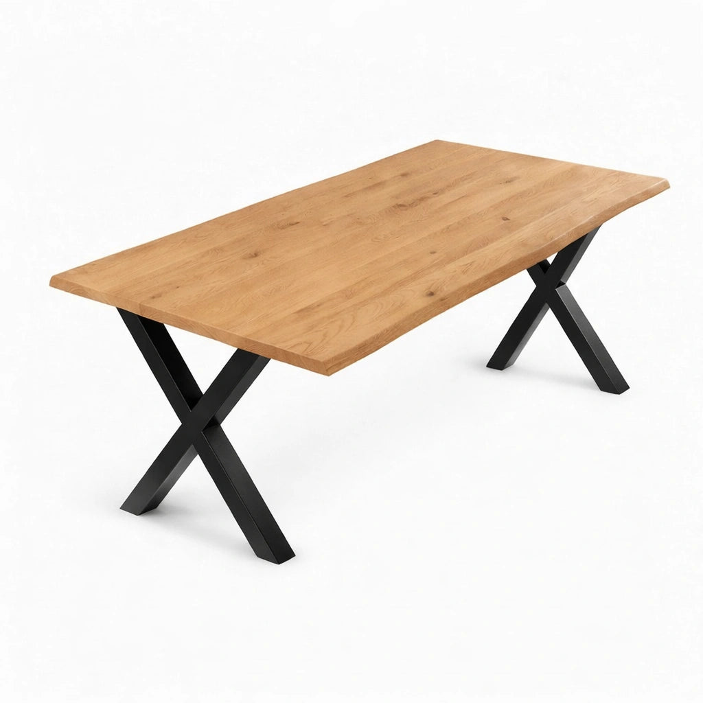 Stół rustykalny z litego dębu 180×85 cm – Stół do jadalni dla 6 osób | Reelken