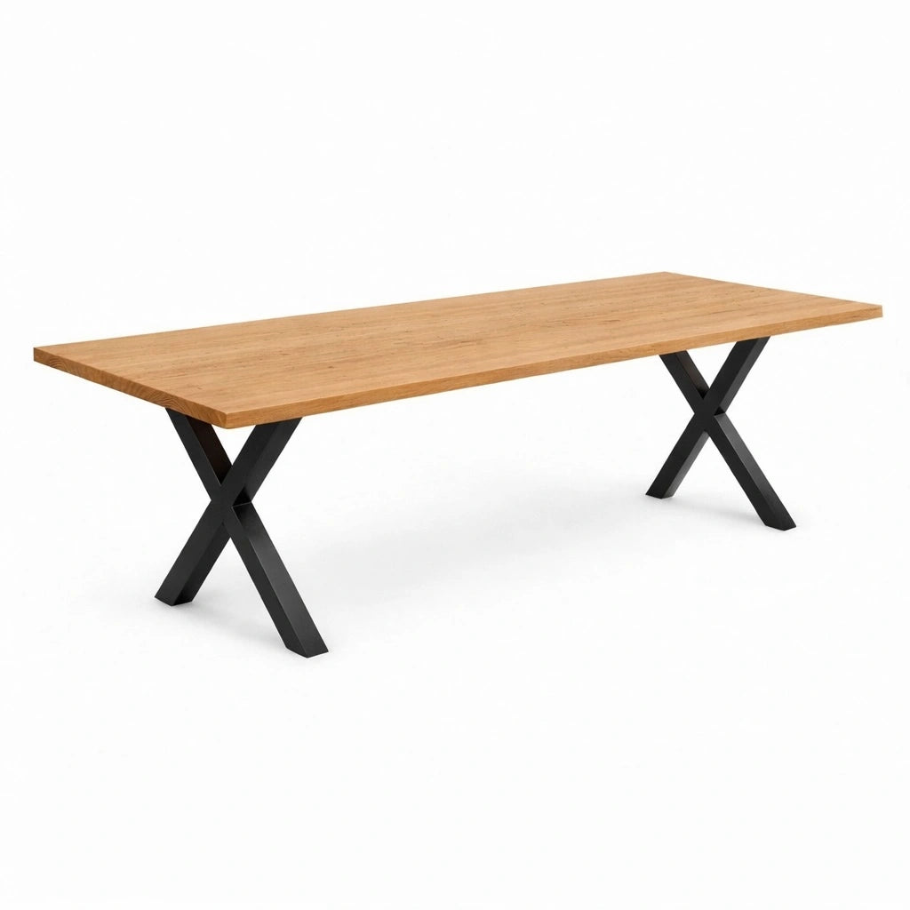 Stół z litego dębu klasyczny 260×100 cm – Stół do jadalni dla 12 osób | Reelken
