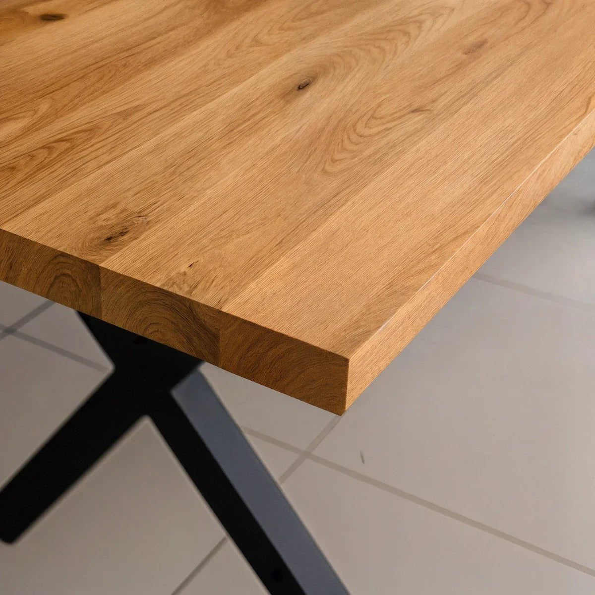 Blat dębowy klasyczny z litego drewna 180x85 cm – Grubość 4 cm - Reelken Polska