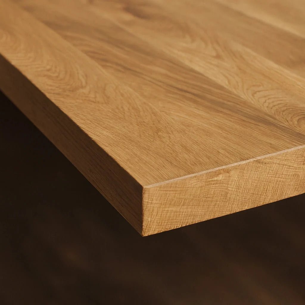Blat dębowy klasyczny z litego drewna 260x100 cm – Grubość 4 cm - Reelken Polska