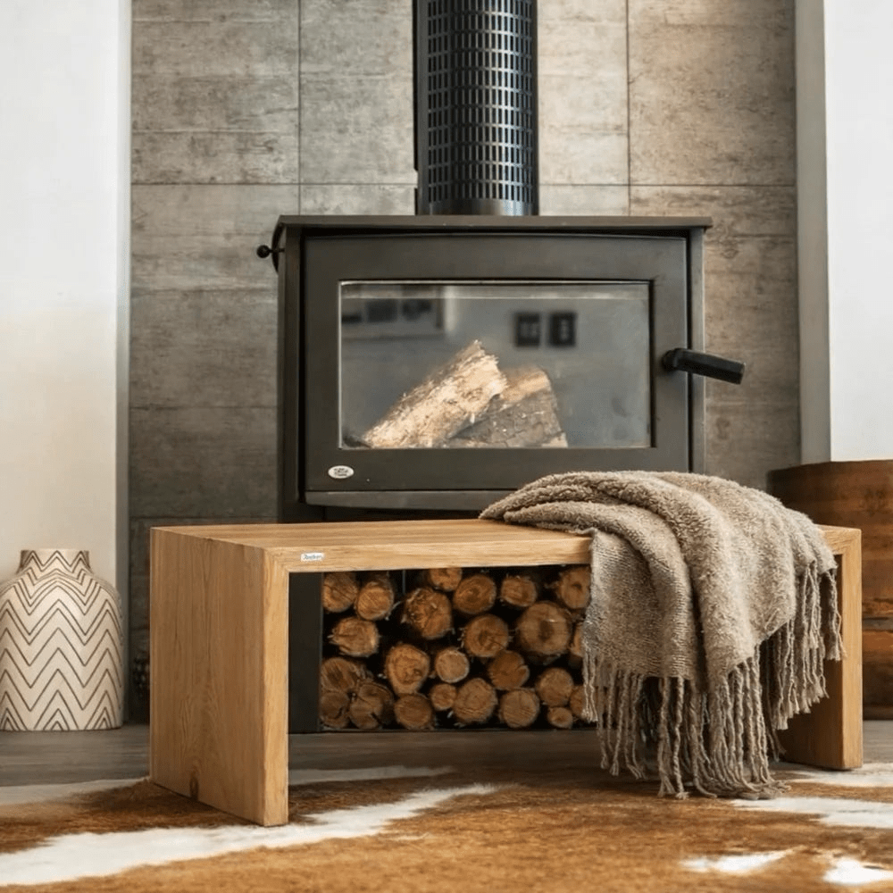 Dębowa ławka 140x45x40 cm – Krawędź naturalna (Live Edge) Premium - Reelken Polska
