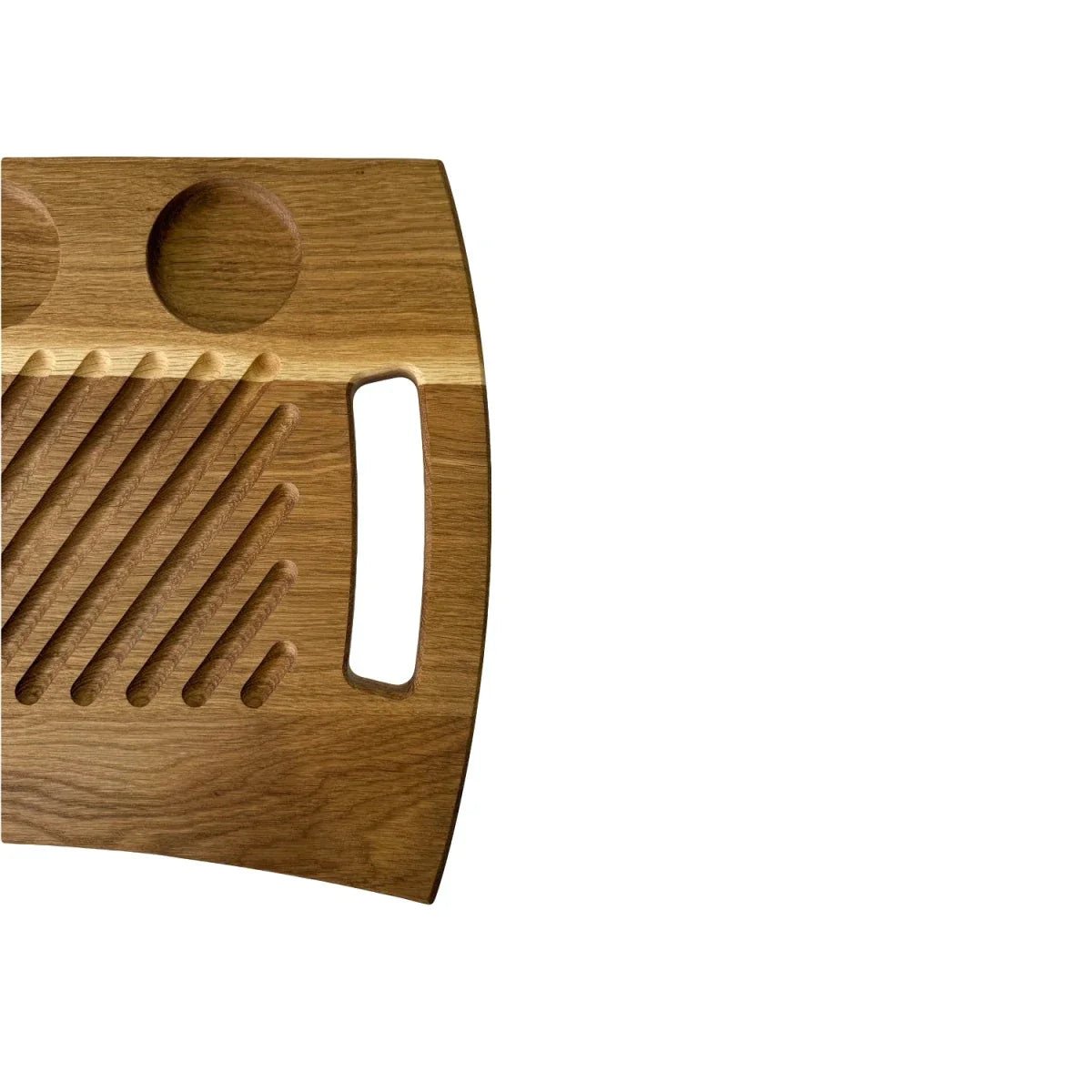 Dębowy półmisek do serwowania steków i grilla – rustykalna deska 37×27 cm - Reelken Polska