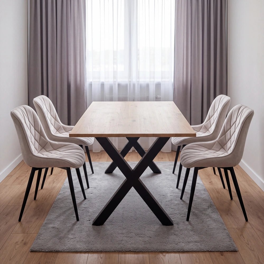 Dębowy stół klasyczny z litego drewna 140x80x2,6 cm - Reelken Polska