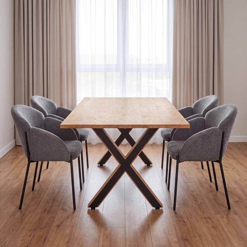 Dębowy stół klasyczny z litego drewna 140x80x2,6 cm - Reelken Polska