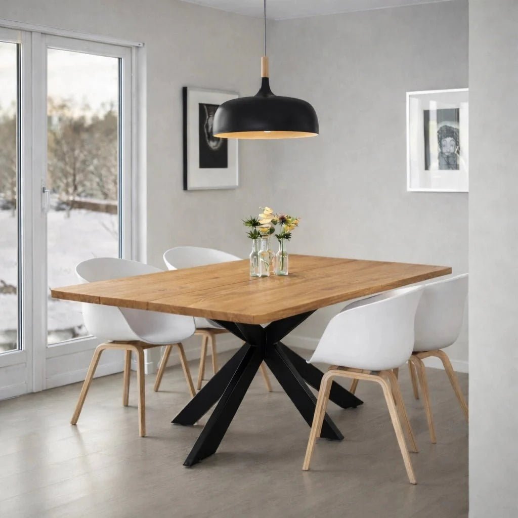 Dębowy stół klasyczny z litego drewna 140x80x4 cm - Reelken Polska