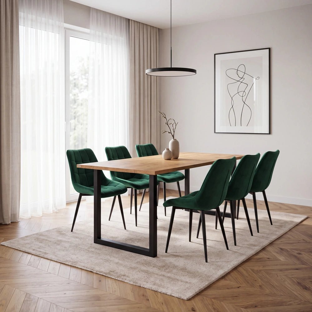 Dębowy stół klasyczny z litego drewna 180x85x2,6 cm - Reelken Polska