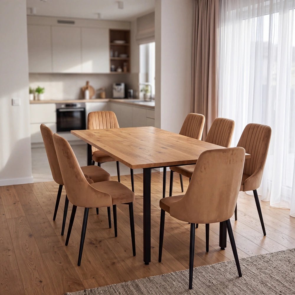 Dębowy stół klasyczny z litego drewna 180x85x2,6 cm - Reelken Polska