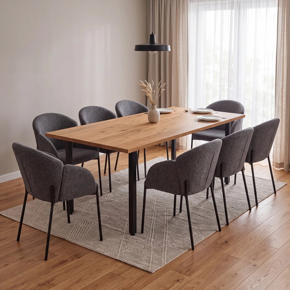 Dębowy stół klasyczny z litego drewna 180x85x2,6 cm - Reelken Polska