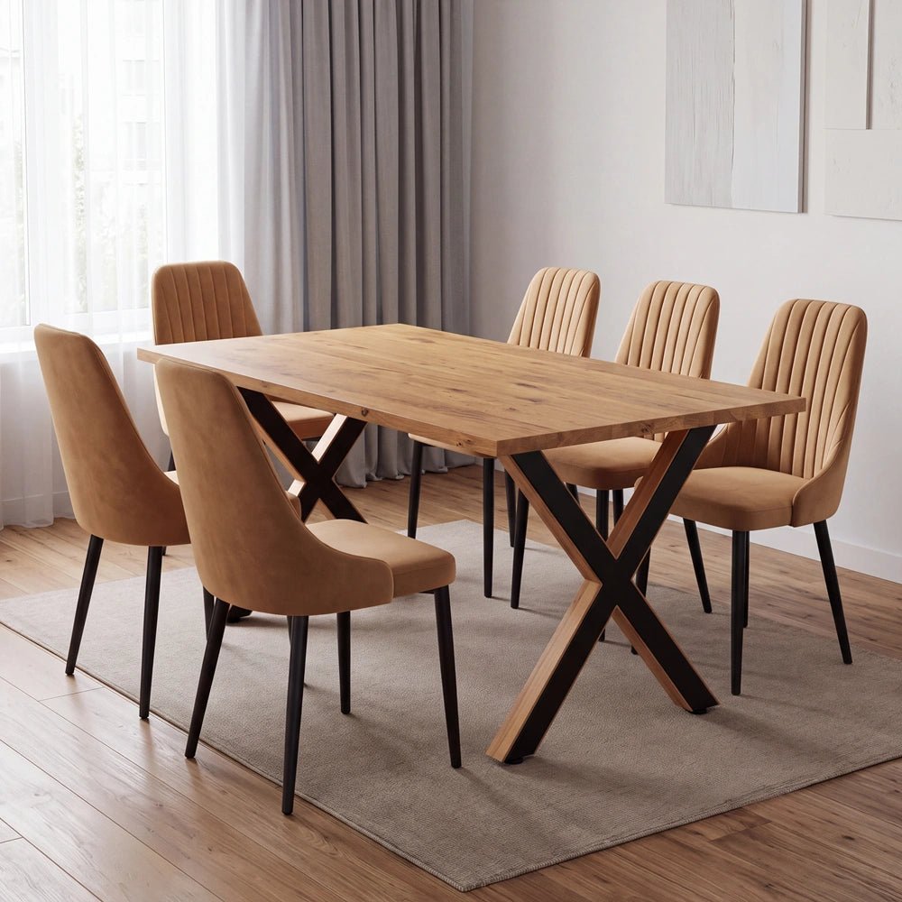 Dębowy stół klasyczny z litego drewna 180x85x2,6 cm - Reelken Polska