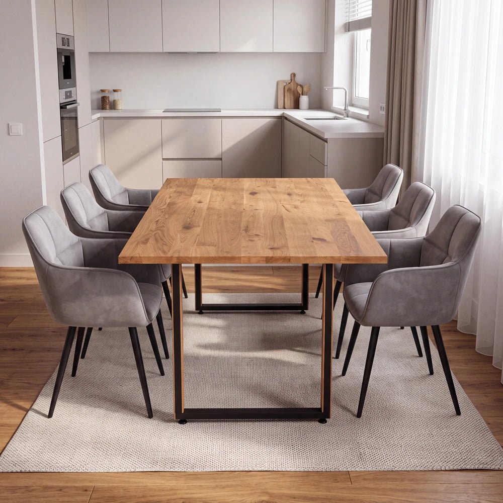 Dębowy stół klasyczny z litego drewna 180x85x2,6 cm - Reelken Polska