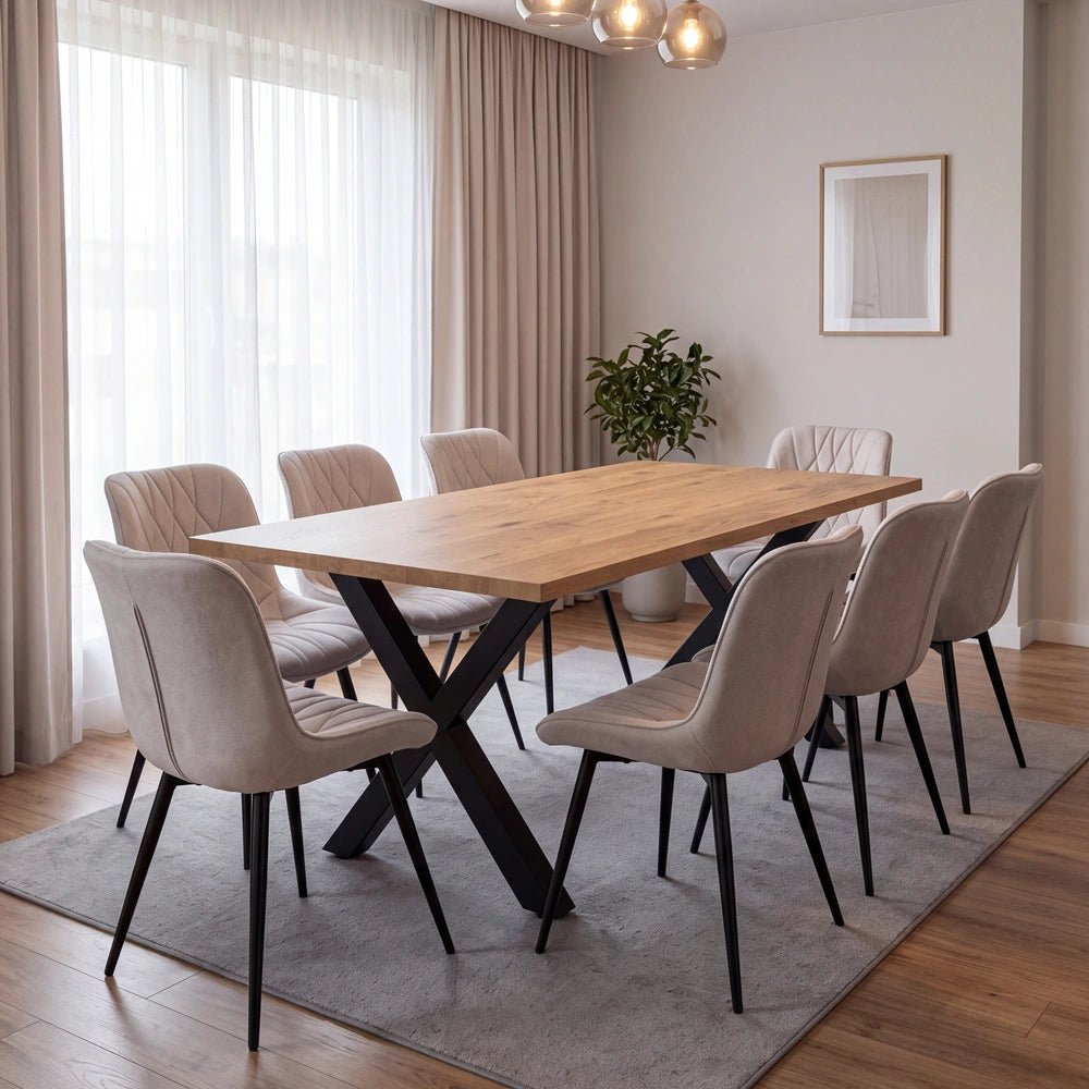 Dębowy stół klasyczny z litego drewna 180x85x2,6 cm - Reelken Polska