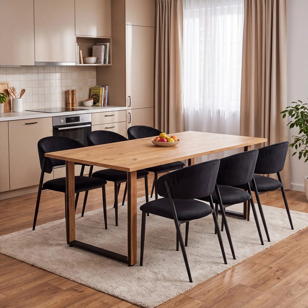 Dębowy stół klasyczny z litego drewna 180x85x2,6 cm - Reelken Polska
