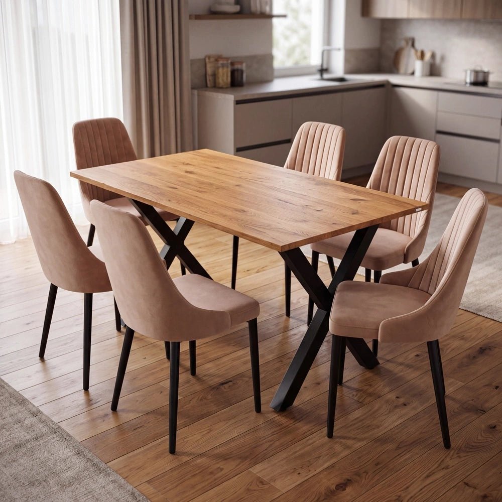 Dębowy stół klasyczny z litego drewna 180x85x2,6 cm - Reelken Polska