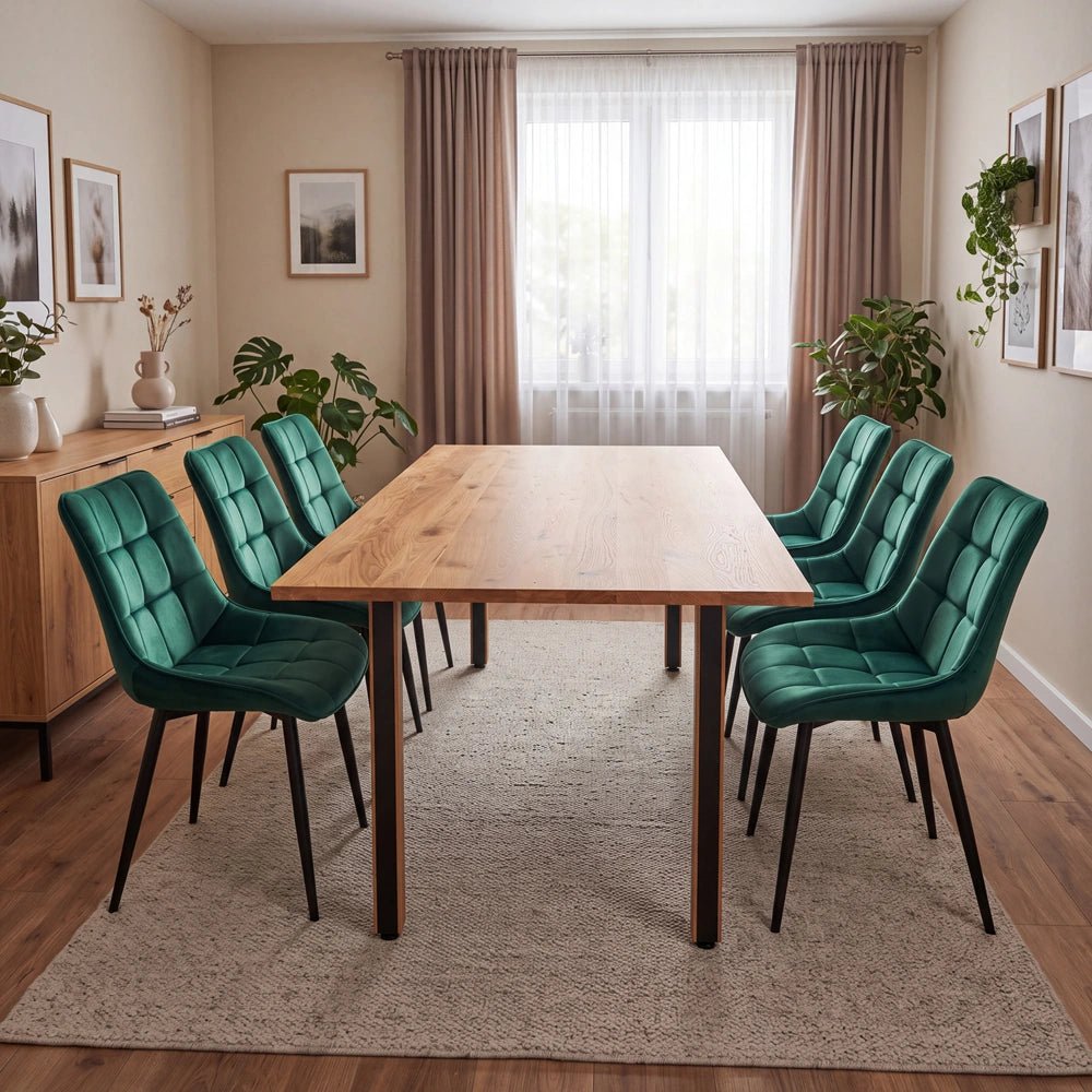 Dębowy stół klasyczny z litego drewna 180x85x2,6 cm - Reelken Polska