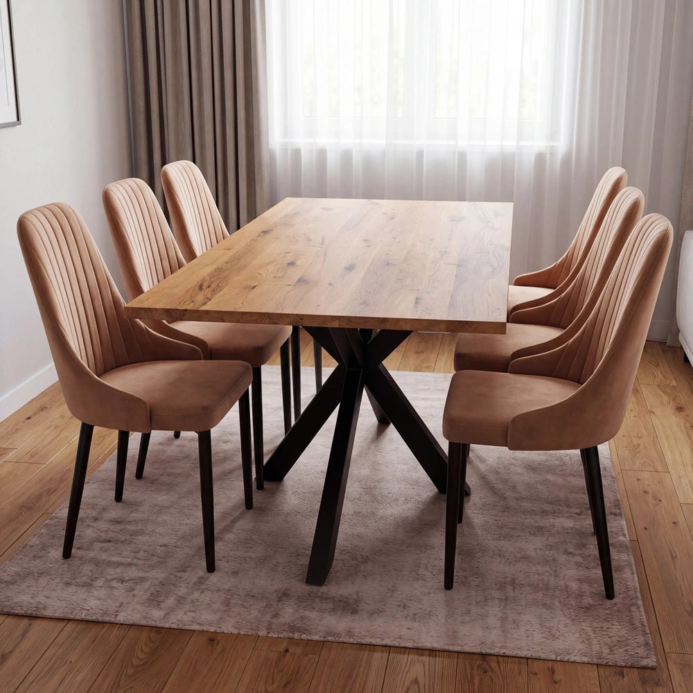 Dębowy stół klasyczny z litego drewna 180x85x2,6 cm - Reelken Polska