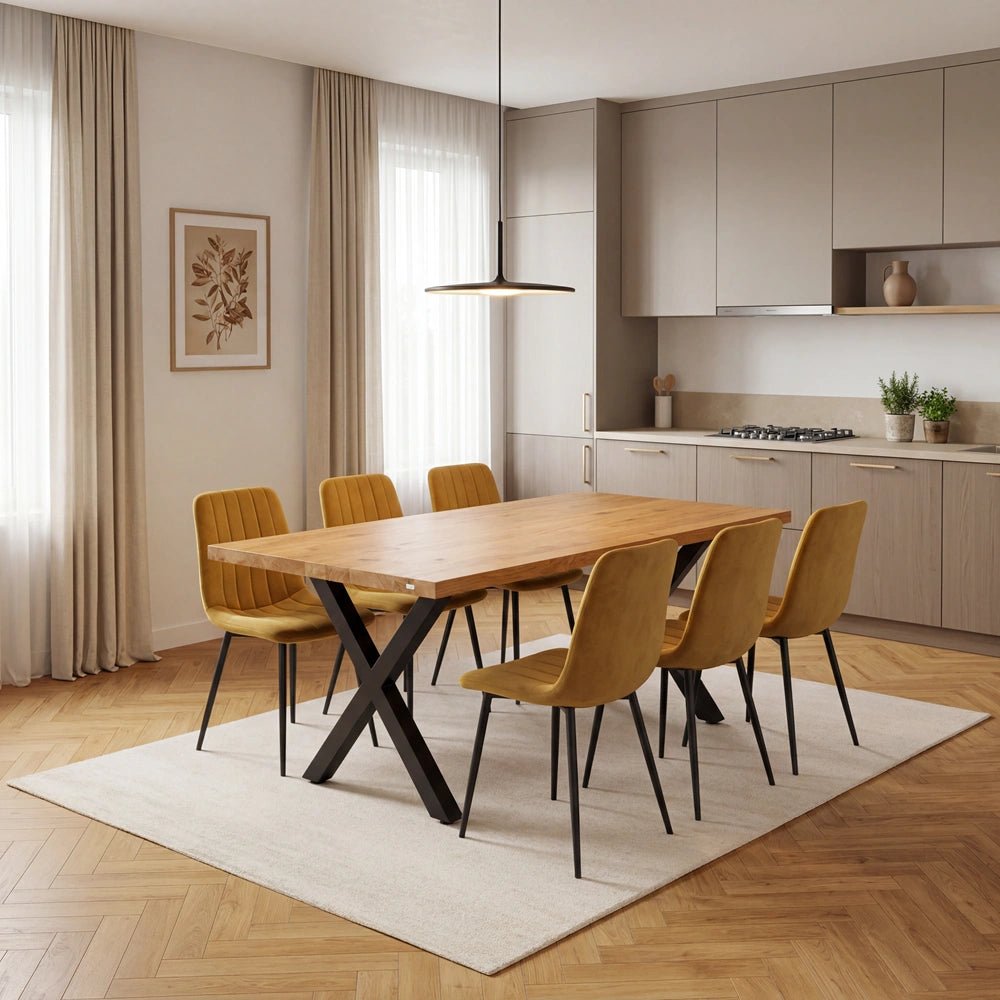 Dębowy stół klasyczny z litego drewna 180x85x4 cm - Reelken Polska