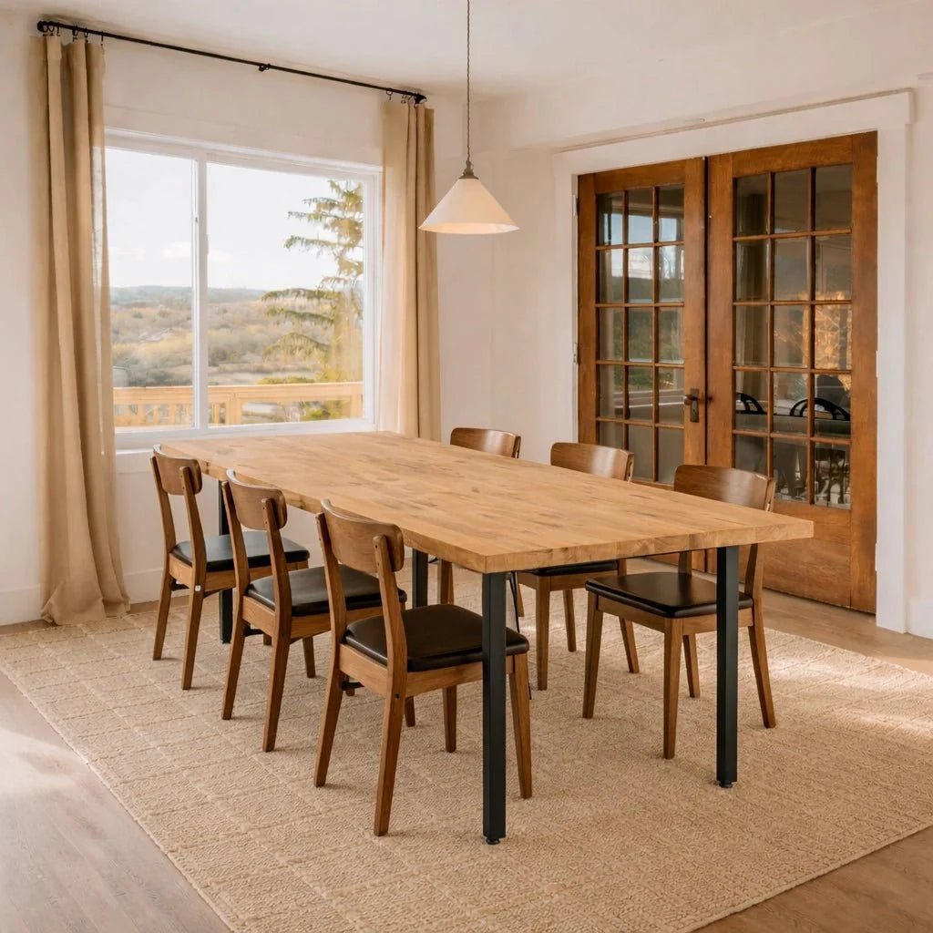 Dębowy stół klasyczny z litego drewna 180x85x4 cm - Reelken Polska