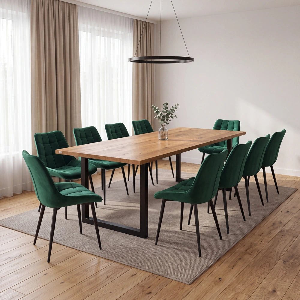 Dębowy stół klasyczny z litego drewna 200x100x2,6 cm - Reelken Polska