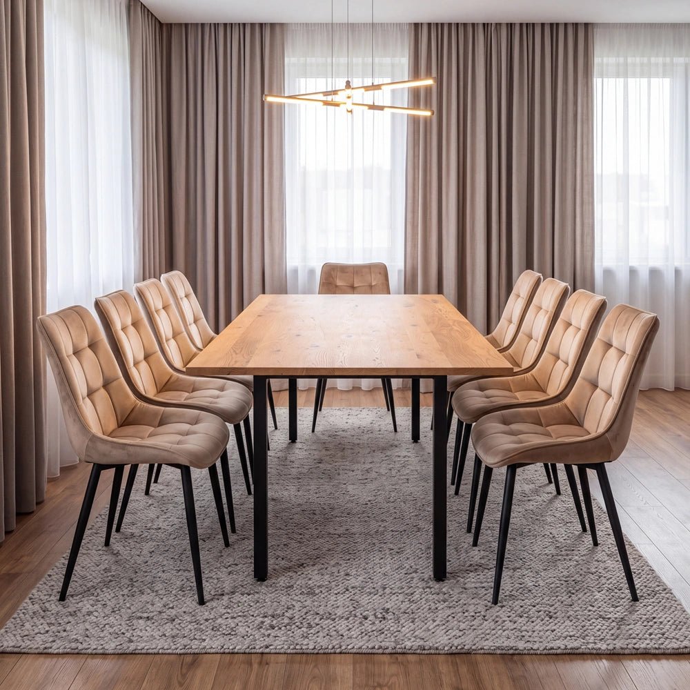 Dębowy stół klasyczny z litego drewna 200x100x2,6 cm - Reelken Polska
