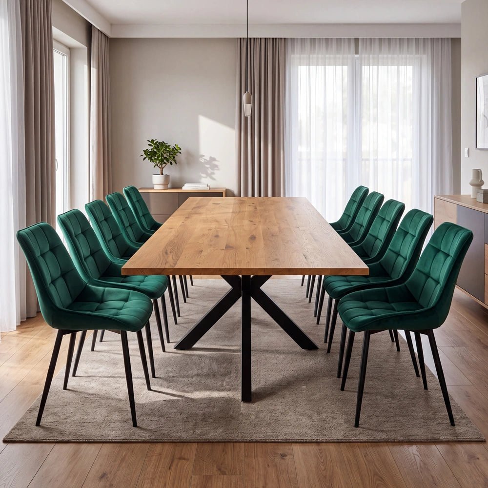 Dębowy stół klasyczny z litego drewna 240x100x2,6 cm - Reelken Polska