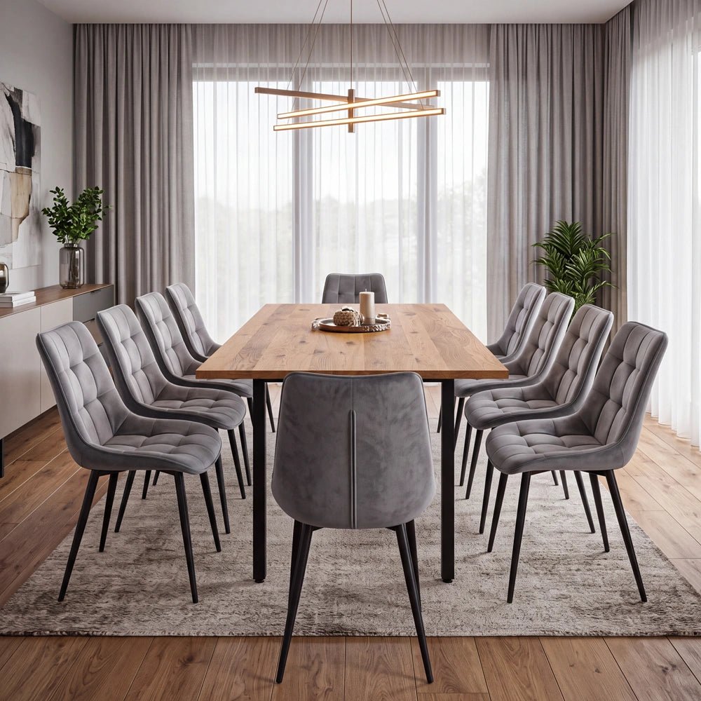 Dębowy stół klasyczny z litego drewna 240x100x2,6 cm - Reelken Polska